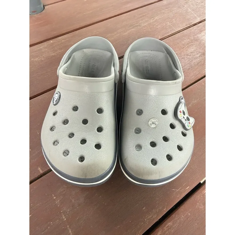CROCS Unisex Kids Gray Slip On Rubber Shoes Clogs Size C12